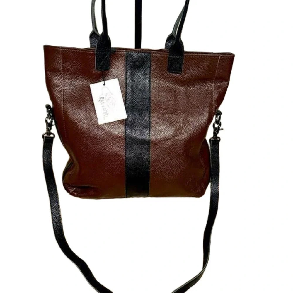 NWT Not Rational Handmade Argentina Leather Tote or Crossbody Bag with Dustbag